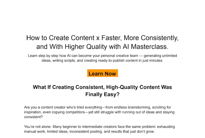 do copywriting for landing page, sales page
